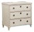 1865 Swedish Neoclassical Style Painted 3-Drawer Chest For Sale