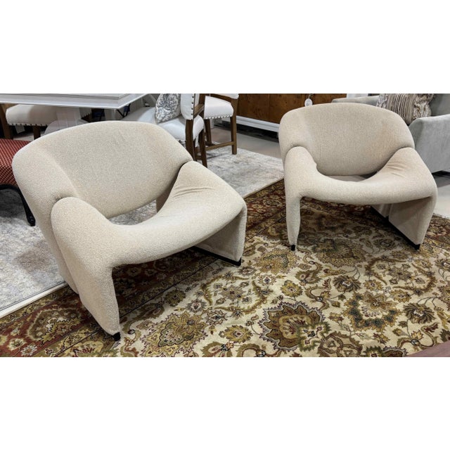 Mid-Century Modern Vintage Pierre Paulin for Artifort Groovy F-580 Lounge Chairs, a Pair For Sale - Image 3 of 13