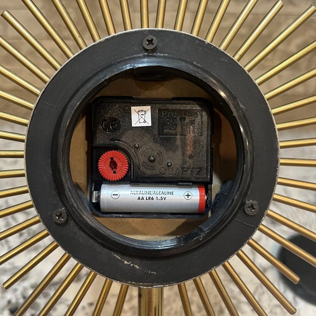 Vintage Victoria Queen England Starburst Marble Base Clock For Sale - Image 4 of 8