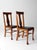 Wood Antique Oak Splat Back Side Chairs Pair For Sale - Image 7 of 14