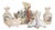 Porcelain Vases and Three Flowerpots, 19th Century, Set of 4 For Sale