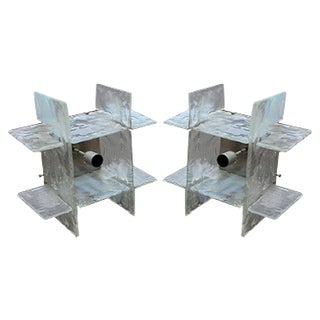 Iridescent Murano Glass Sconces from Mazzega, 1970s, Set of 2 For Sale