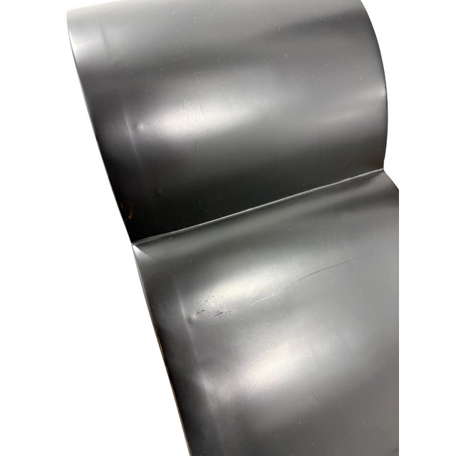 Wood late 20th Century Distressed Black Wood and Glass Wall Mounted Curio Showcase For Sale - Image 7 of 7