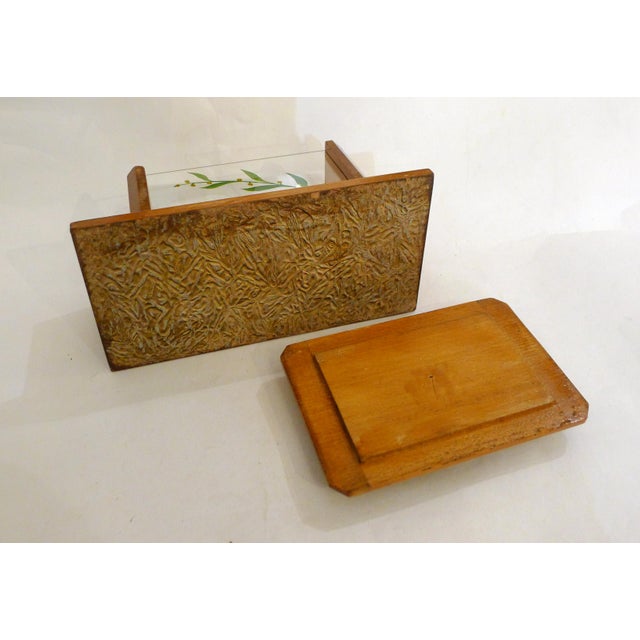 Wood Large Art Deco Biscuit Tin, 1930s For Sale - Image 7 of 13