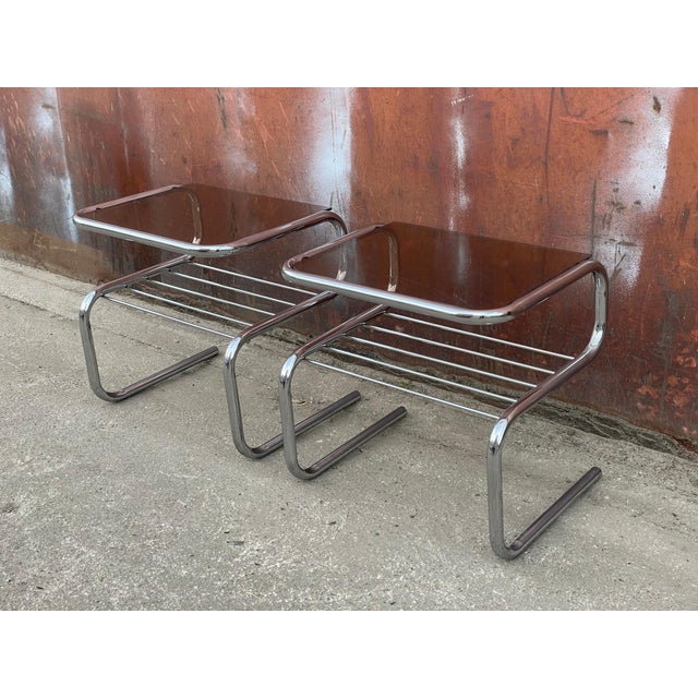 Nightstands in Chrome by Bruno Mathsson, 1974, Set of 2 For Sale - Image 13 of 14