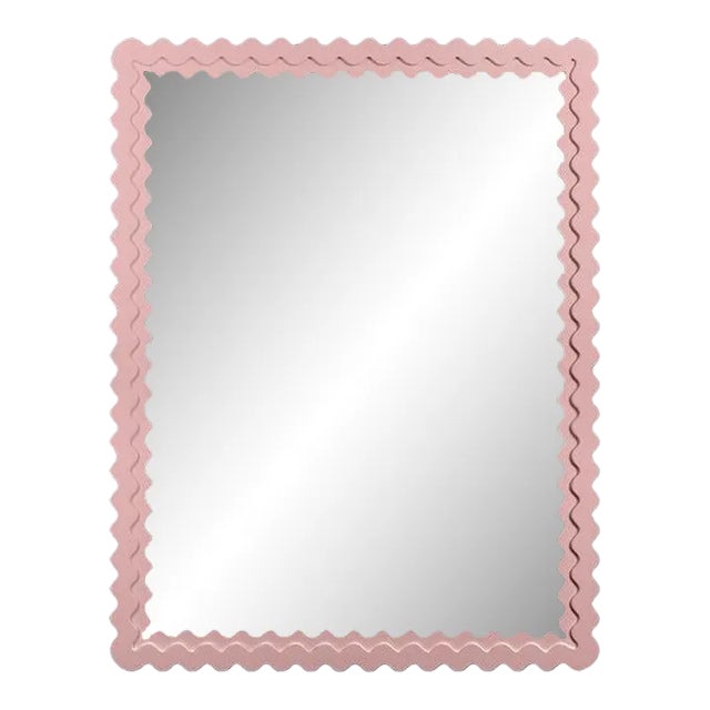 Fleur Home Carnival Chaos Rectangle Mirror in Authentic Pink, 36x48 For Sale