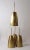 Gold Brass Cone Suspension Light, 1950s For Sale - Image 8 of 10