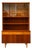 Cherry Bookcase with Display Case, 1960s For Sale