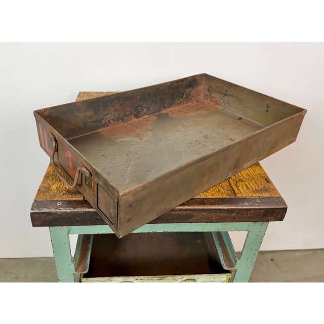 Vintage Industrial Iron Chest of Drawers, 1950s For Sale - Image 12 of 15