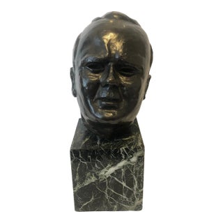 1947 Bronze Bust of a Man For Sale