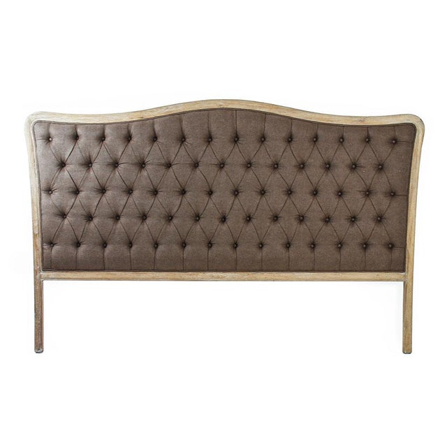 Upholstered and tufted in our sophisticated Aubergine linen, this king sized headboard is a timeless piece that will give...
