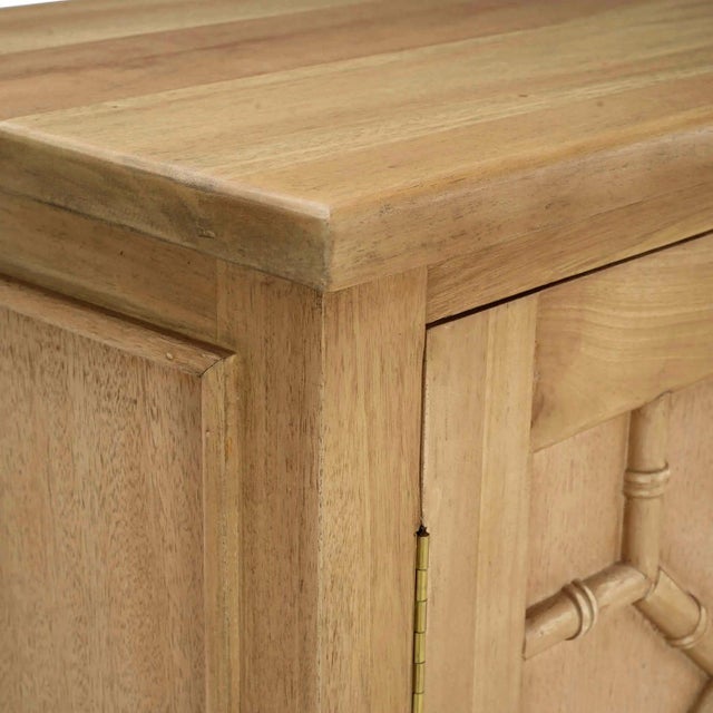 Beige Mid Century Style Credenza - Fruitwood Finish For Sale - Image 8 of 12