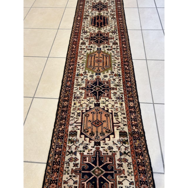 Persian 1970s Persian Heriz , 2'9" X 16' For Sale - Image 3 of 12