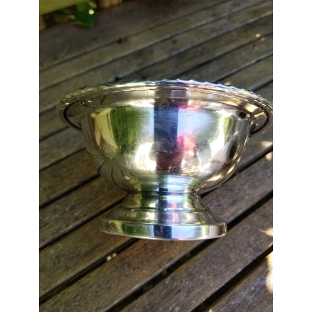 Silver Birks Regency Silverplate Reticulated Serving Plate With Extra Nut Dish - 2 Pieces For Sale - Image 8 of 13