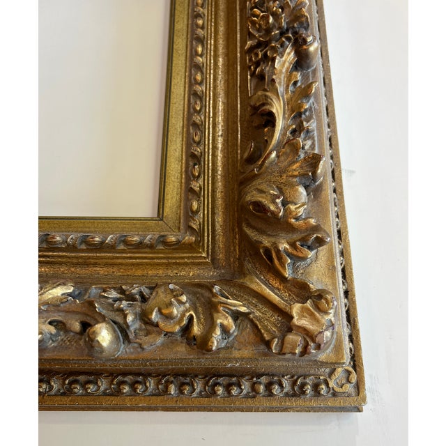 Vintage Rococo Baroque Style Gold Ornate Frame For Sale - Image 13 of 15