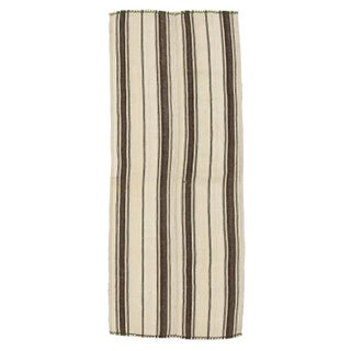 1960s Vintage Striped Wool Turkish Kilim Rug- 2′6″ × 5′10″ For Sale