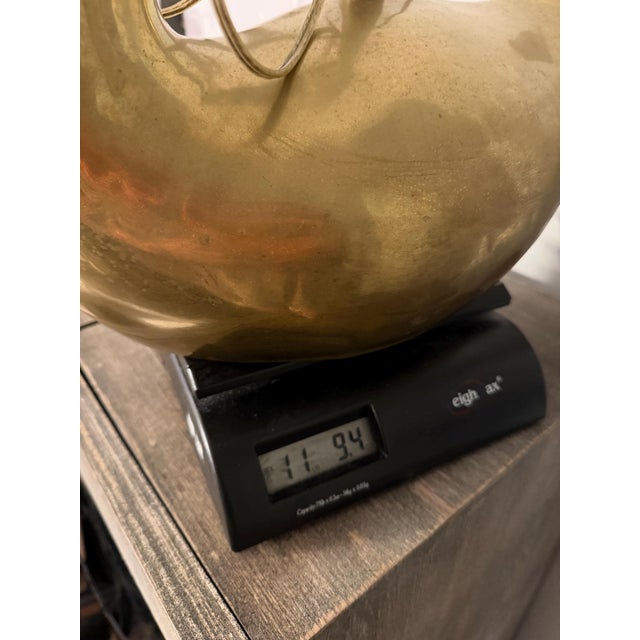 Vintage Hollywood Regency Cast Brass Swan Table Lamp Mid-Century Sculpture For Sale - Image 18 of 18
