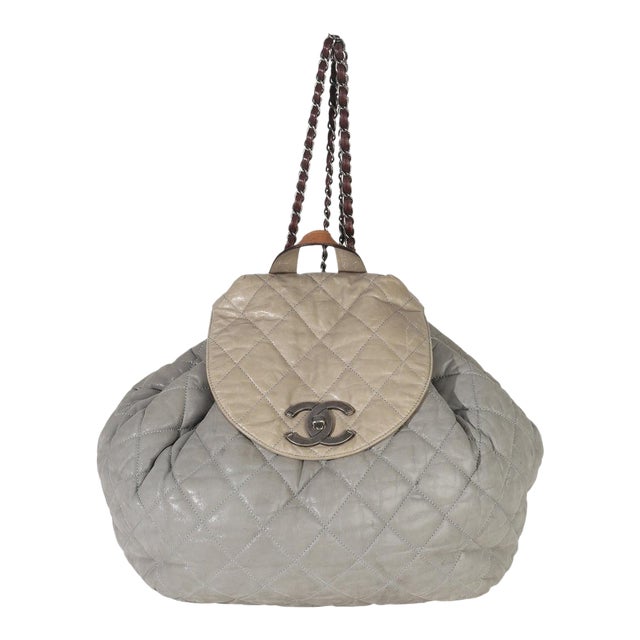 Grey Quilted Calfskin In The Mix Backpack For Sale