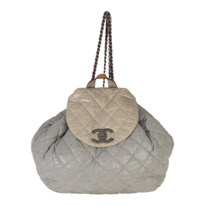 Grey Quilted Calfskin In The Mix Backpack