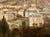 C. 1890 Antique Central European Cityscape Oil Painting With Cathedral and Hillside Castle Framed For Sale In Los Angeles - Image 6 of 10