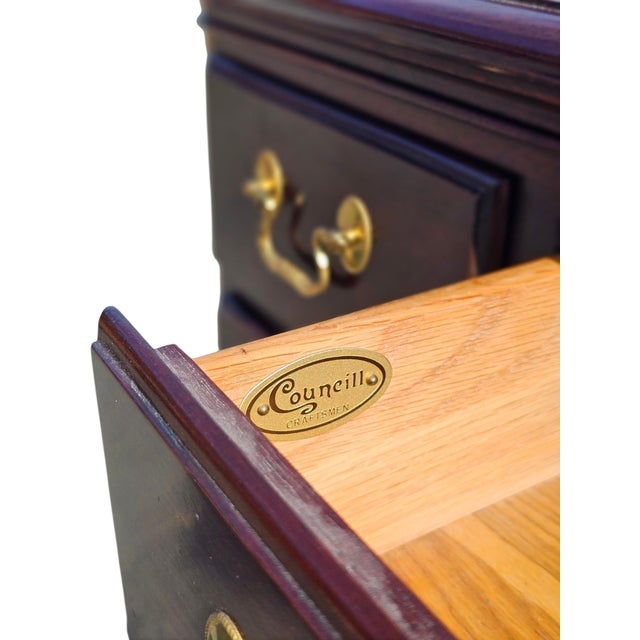 A gorgeous Georgian / Chippendale style seven-drawer highboy chest by Councill Furniture. Crafted in the United States...