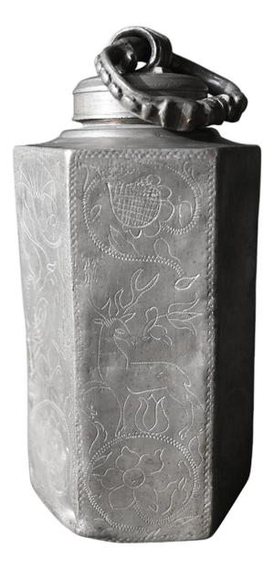 Southern German Pewter Tea Caddy, 1600s