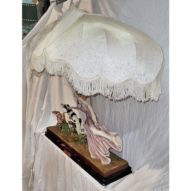 Wood Art Nouveau Style VIntage Table Lamp by Ok Collections For Sale - Image 7 of 9