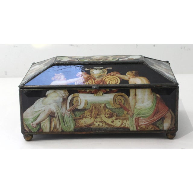Black Willan F Decoupaged Jewelry Box For Sale - Image 8 of 13