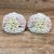 Vintage Ardalt Lenwile Japan Porcelain Chrysanthemums Candle Holders- Set of 2 For Sale In Detroit - Image 6 of 12