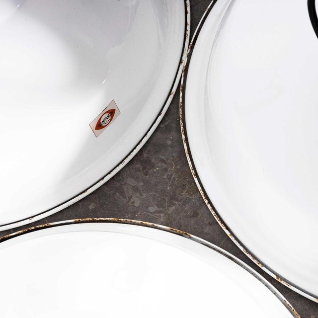 Metal White Benjamin Enamelled Pendant Lamp, 1960s For Sale - Image 7 of 16