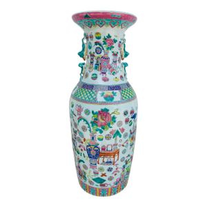 Large Vintage Chinoiserie Vase