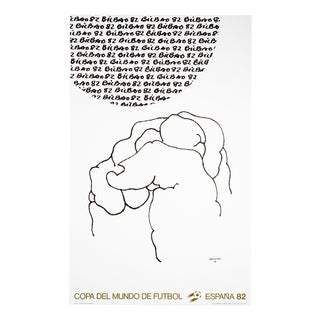 Bilbao World Cup Poster after E. Chillida For Sale