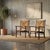 Spanish Walnut and Bulrush Rationalist Armchairs, 1960s For Sale - Image 11 of 11