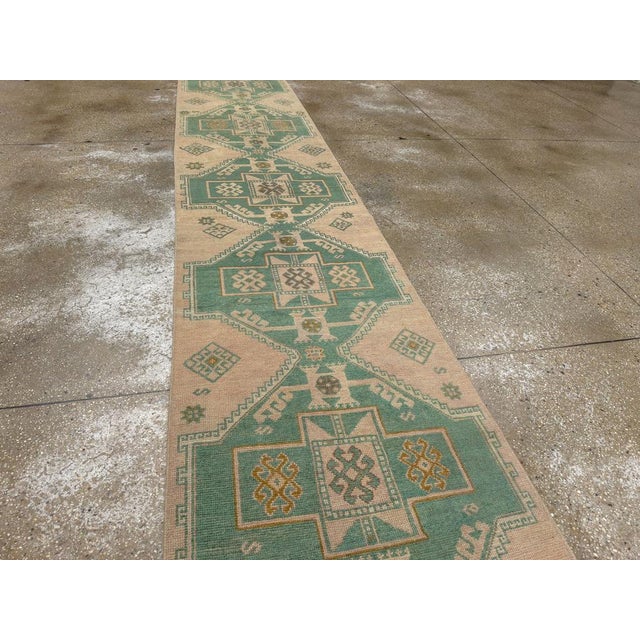 Mid 20th Century Galerie Shabab Collection Mid-20th Century Turkish Anatolian Long Runner For Sale - Image 5 of 9