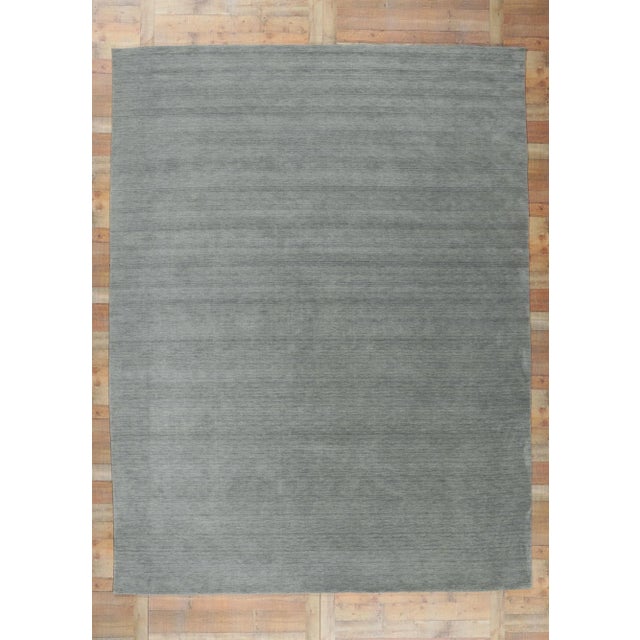 Gray Gray Area Rug With Modern Style - 09'10 X 13'00 For Sale - Image 8 of 9