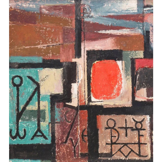 Abstract 'Geometric Interior' by Jon Cornin, 1957 For Sale - Image 3 of 9