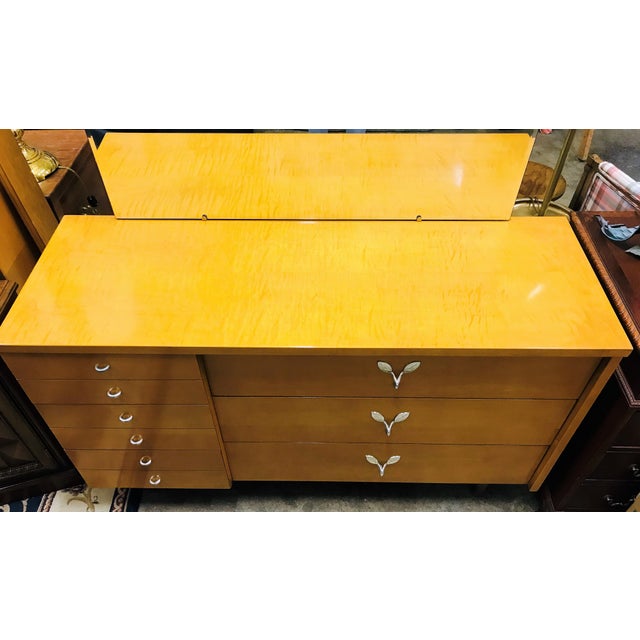 MidCentury Modern Huntley Blonde Wood Lowboy Dresser Chairish