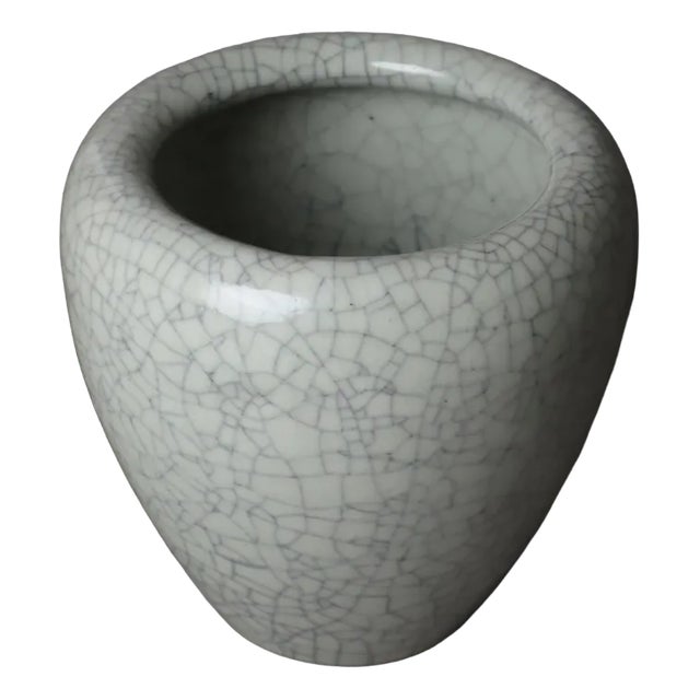 Cracked Glazed Bonsai Planter, 1950s For Sale