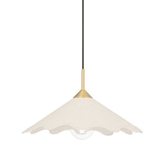 Mitzi Sodsai 20 in. 1 Light Pendant in Aged Brass Finish For Sale