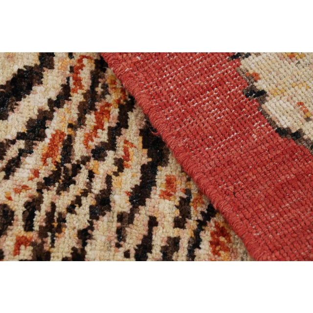 Rug & Kilim’s Tiger Skin Rug in Red With Orange and Beige-Brown ...