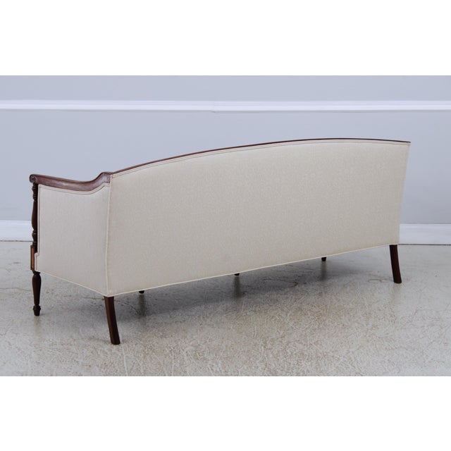 Hickory Chair Co. Sheraton Style Upholstered Sofa For Sale - Image 10 of 14