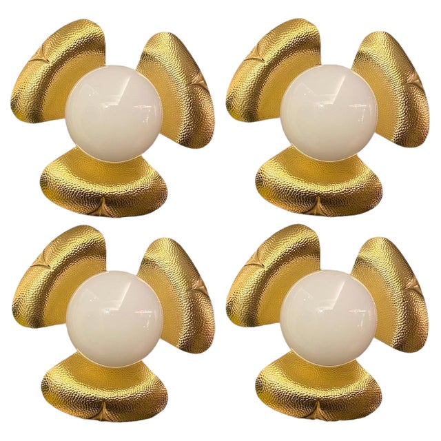 Mid-Century Italian Sconces in the style of T. Barbi, 1960s, Set of 10 For Sale