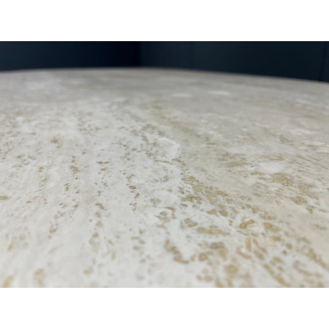 Vintage Travertine Dining Table, 1970s, in Very Good conditions. Designed 1970 to 1979