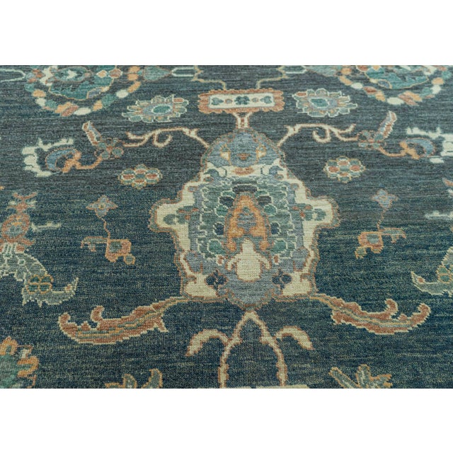 Turkish Oushak Antique Look Rug 9'1" x 12'4" #20096 For Sale - Image 4 of 8