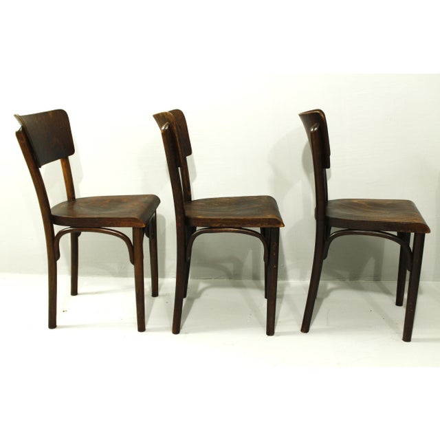 Wood Pub Chairs from Thonet, 1930s, Set of 6 For Sale - Image 7 of 18