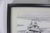1950s Vintage Pen and Ink Clipper Sailing Ship Framed Art Signed by Artist Sailboat Black and White Small For Sale - Image 5 of 11