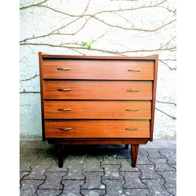 Tan Scandinavian Style Chest of Drawers, 1960s For Sale - Image 8 of 8