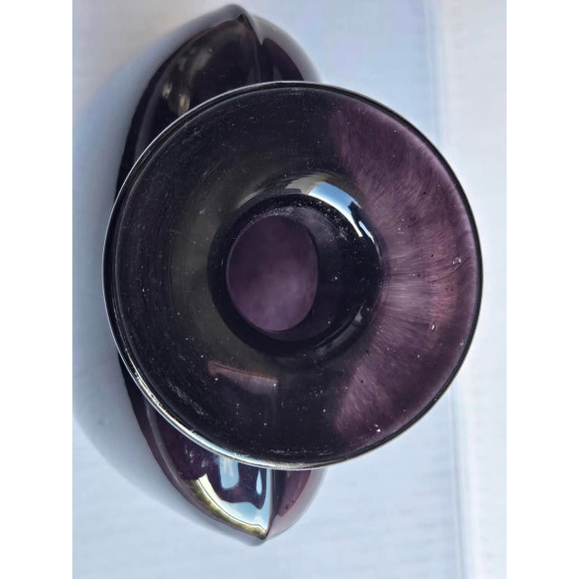 Eggplant Vintage Kosta Boda Swing Vase Designed by Kjell Engman For Sale - Image 8 of 10