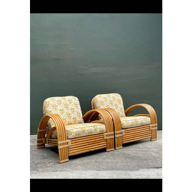 Vintage Ritts Tropitan Bent Rattan Lounge Chairs - A Pair For Sale - Image 10 of 12