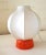 Mid-Century Modern Cocoon Table Lamp with Orange Base, 1970s For Sale - Image 3 of 3